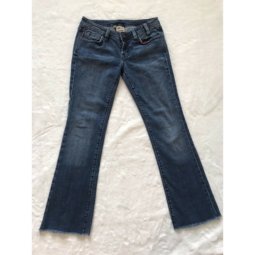 Miss Me Red Angelina Blue Jeans w/Raw Hem Size 28